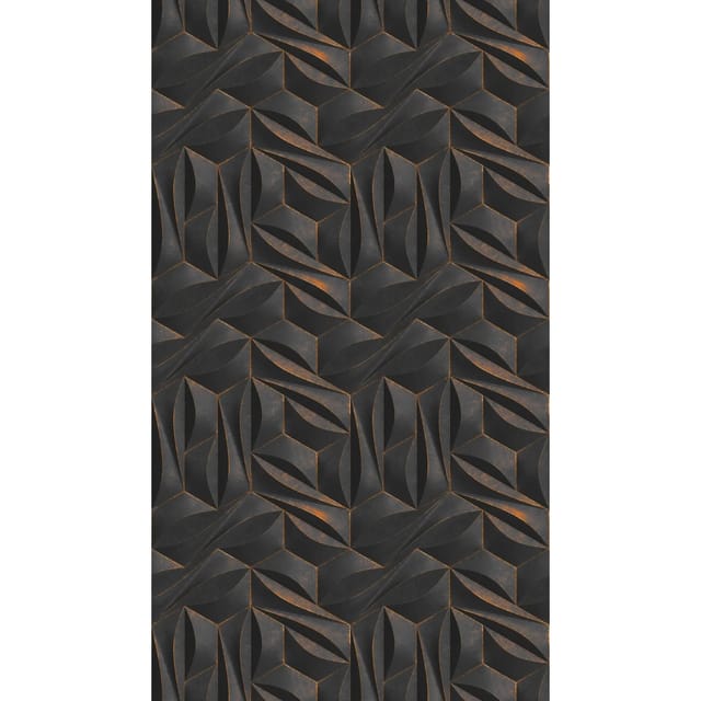 Fototapete Profhome 391791 heißgeprägte Vliestapete glatt 3D matt anthrazit schwarz-grau gold bronze 1,59 m x 2,8 m