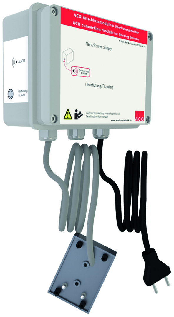 ACO Überflutungsmodul 2.0 pot.frKont+ ak./optMeld 230V/AC 50/60Hz 10m, 0150.78.97