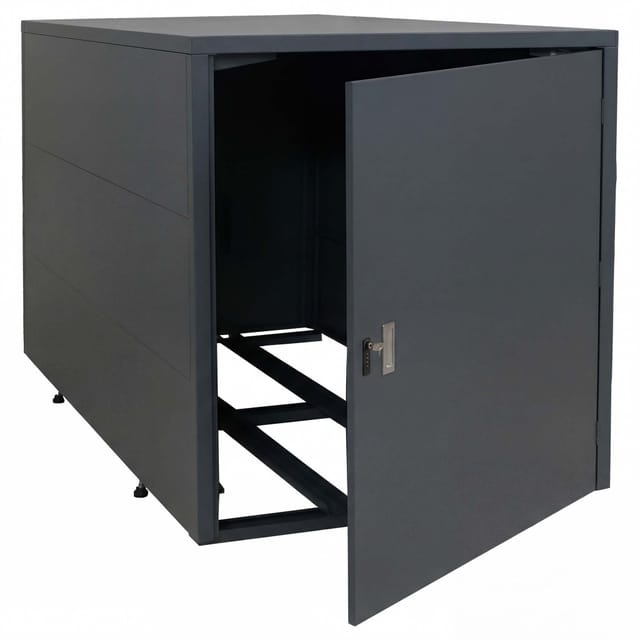 2er-Fahrradgarage HHG-363, Fahrradunterstand Fahrradbox Bikebox, abschließbar verzinkter Stahl 123x113x208cm anthrazit