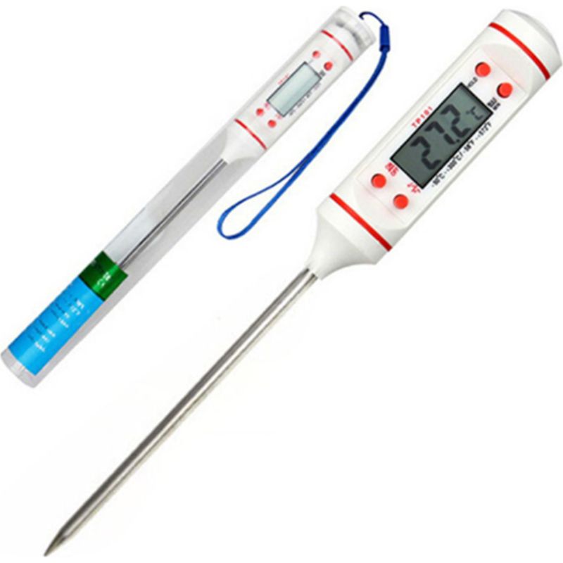 Lebensmittelthermometer – 14,5 Cm Sonde – Digitalanzeige – Messbereich: -58 Bis 572 °f – Edelstahl – 1 Stück