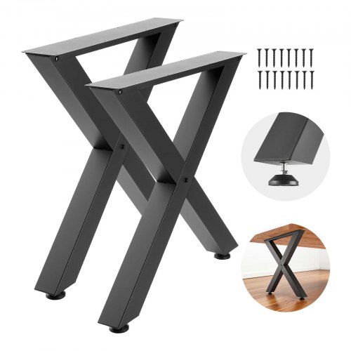Tischkufen 2er-set 760x750 Mm, X-förmige Tischuntergestell 1000 Kg, Tischbeine Kohlenstoffstahl, Möbelfüße, Tischgestell, Tischfüße Für Schreibtische, Couchtische, Esstische, Schwarz