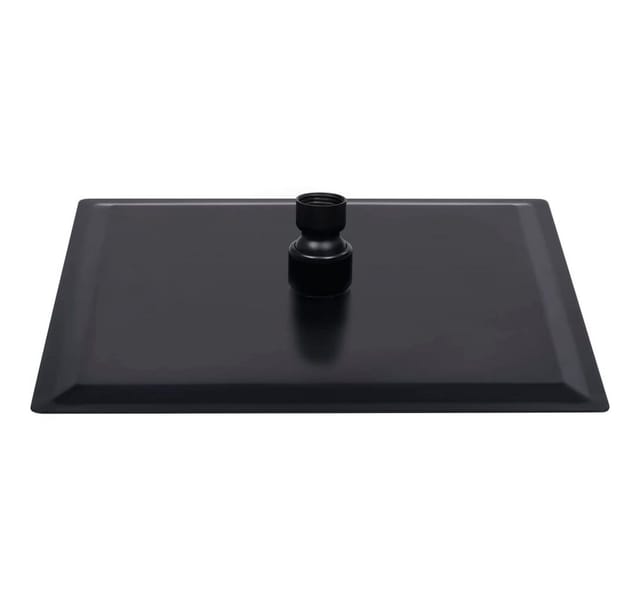 Regenbrause Edelstahl 20x20 cm Quadrat Schwarz Vidaxl