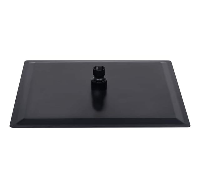Regenbrause Edelstahl 25x25 cm Quadrat Schwarz Vidaxl