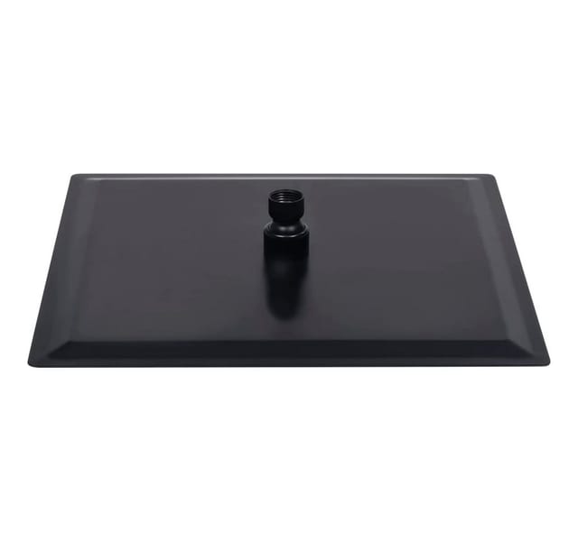 vidaXL Regenbrause Edelstahl 30x30 cm Quadrat Schwarz