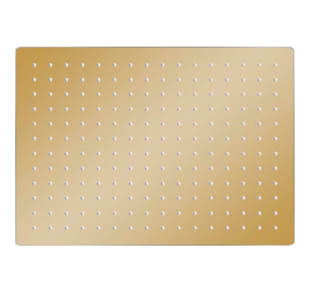 Regenbrause Edelstahl 40x30 cm Rechteckig Golden Vidaxl