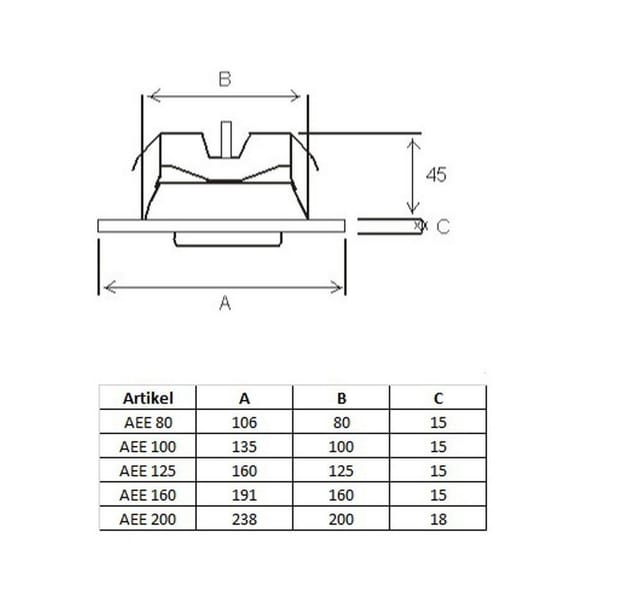 Ms Beschläge - Abluftventil Stahl Weiss Zuluft Abluft mit Einbaurahmen verstellbar 100mm