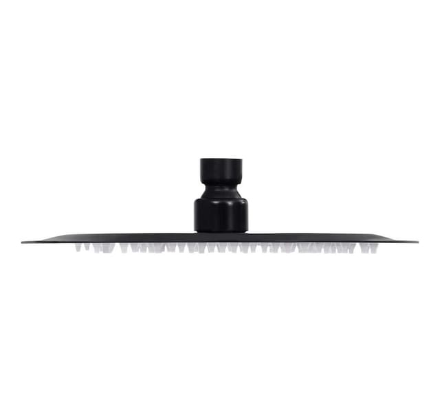 Regenbrause Edelstahl 20 cm Rund Schwarz Vidaxl