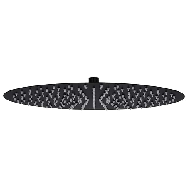 Regenbrause Edelstahl 40 cm Rund Schwarz Vidaxl
