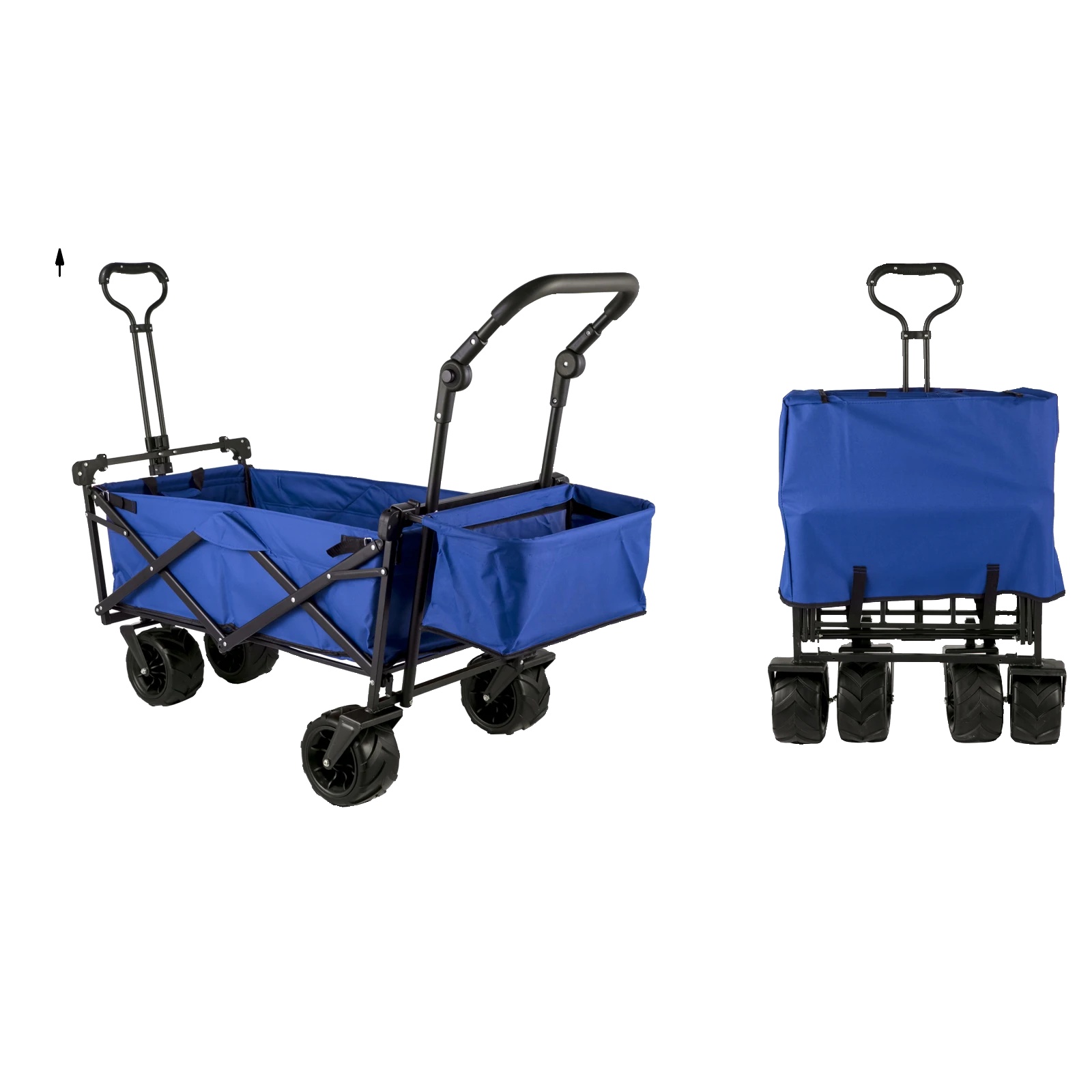 Faltbarer Trolley, Verstellbarer Griff, Abnehmbares Verdeck, Blau