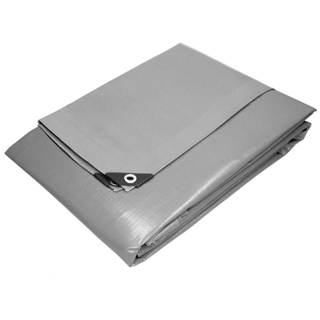 Abdeckplane Gewebeplane mit Ösen 6x10m 60m² 180g/m² Grau aus Polyethylen Schimmelresistent Wasserdicht Reißfest Schutzplane Bootsplane Gartenplane