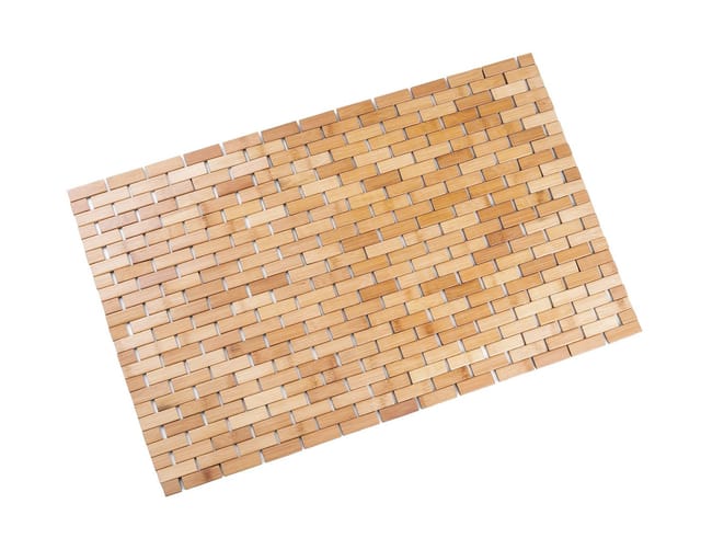 Bambus Duschmatte 80x50 cm - Badematte Bad Vorleger Badezimmer Matte rutschfest