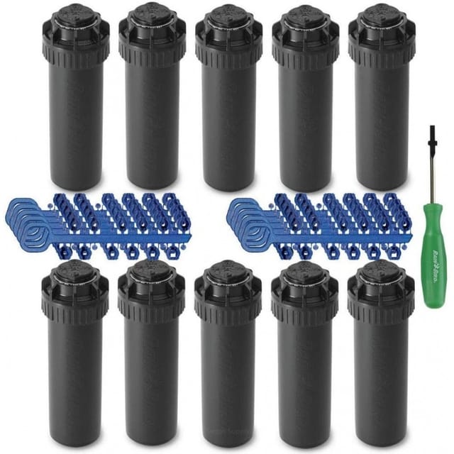 Rain Bird - 10 Stück 5004-PC 3/4'' Sprinkler, Reichweite 7,60 bis 15,20 m, Verstellbarer Turbinen-Sprinkler 5000 5004