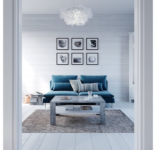Vicco - Couchtisch , Beton, 100 x 60 cm