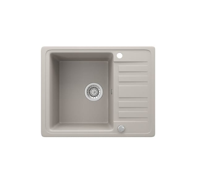 Spülbecken , Beige, 57.5 x 46 cm mit Trockenplatz, Bergström