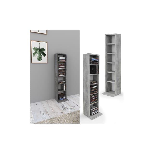Vitalispa - CD-Regal, Beton, 21 x 91.8 cm, Vicco