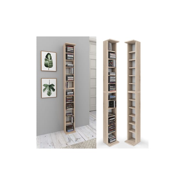 Vitalispa - CD-Regal, Sonoma, 21 x 183.6 cm Groß, Vicco