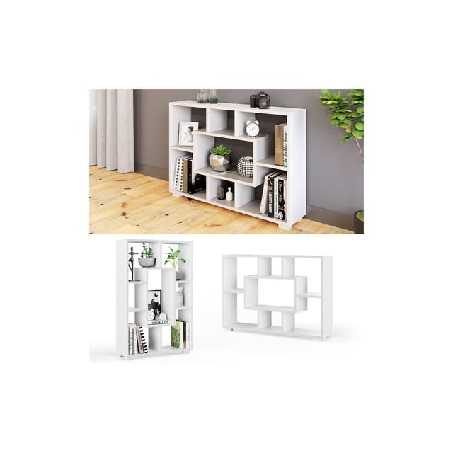 Vicco - Raumteiler Domus, Weiß, 60.2 x 90 cm 7 Fächer