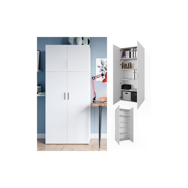 Aktenschrank Frank, Weiß, 80 x 182.4 cm Vicco