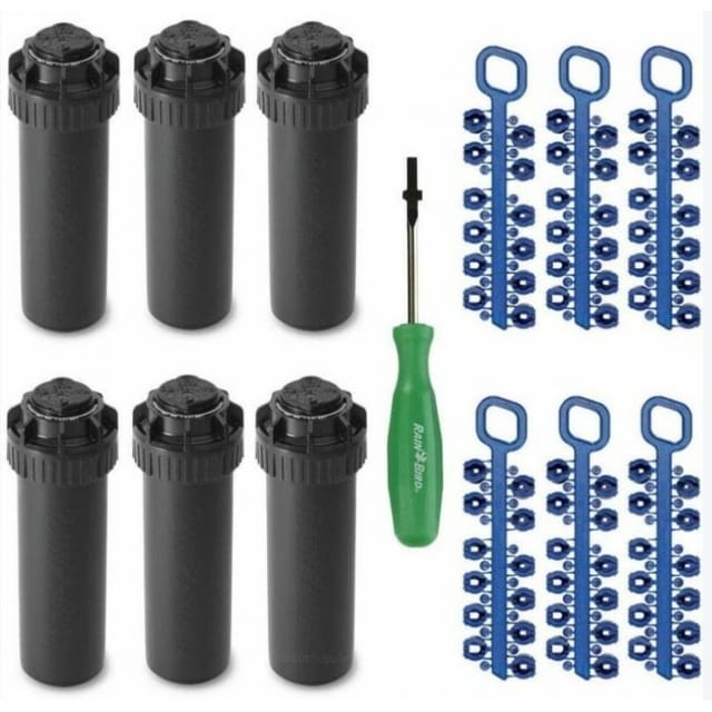 Rain Bird - 6 Stück 5004-PC 3/4'' Sprinkler, Reichweite 7,60 bis 15,20 m, Verstellbarer Turbinen-Sprinkler 5000 5004