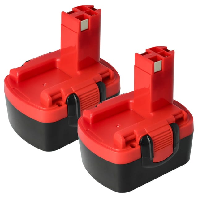 vhbw 2x Akku Ersatz für Bosch 2 607 335 465, 2 607 335 532, 2 607 335 528, 2607335533 für Werkzeug (1500 mAh, NiMH, 14,4 V)