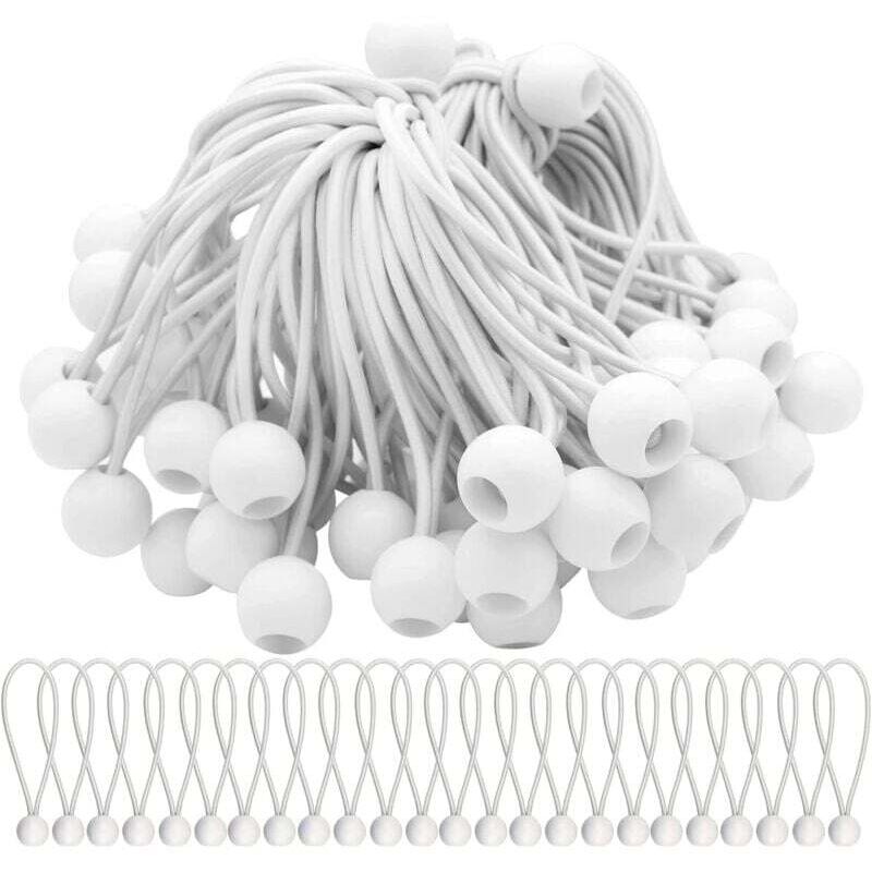 Packung Mit 50 Elastischen Bungee-seilen, 150 Mm – Gummi Und Kunststoff – Wetterbeständig – Für Zelte, Banner Und Planen
