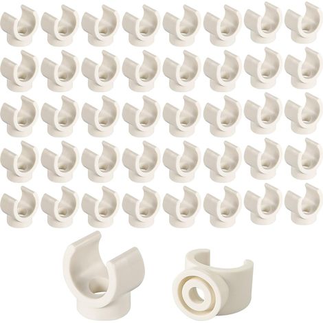 50 Stück Pvc-rohrschellen, 20 Mm Pex-rohr-u-haken-schellen, Kunststoff-rohrschellen, Befestigungsklammern, Rohrstützwerkzeug