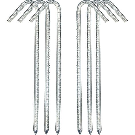Erdnägel, Stahl-zeltnägel, Gartennägel, Rahmennägel, Gartenpflöcke, Campingnägel, Zelte, Trampolin, Zaun (30,5 Cm, 6er-packung)