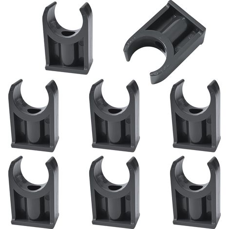 Set Mit 8 Pvc-rohrschellen, Tv-ständer-schellen, Aufhängehalterungen, Schwarzen Montagehalterungen (20 Mm)