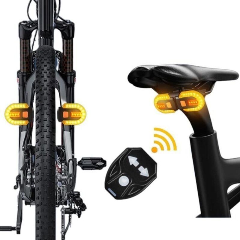 Set Aus Per Usb Aufladbaren, Kabellosen Blinklichtern – Fernbedienungsreichweite Bis Zu 20 M – 10 Stunden Akkulaufzeit – Einfache, Werkzeuglose Installation