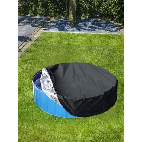 Runde Poolabdeckung (82 Cm) – Wasserdichte Abdeckung Aus 210d Oxford-gewebe – Uv-beständig – Mit Einziehbarem Seilverschluss
