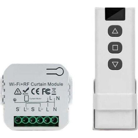 Vernetztes Rollladenmodul Mit Funkfernbedienung – Sprachsteuerung Über Alexa Und Google Home – Einfache Installation – Reichweite Bis Zu 50 M