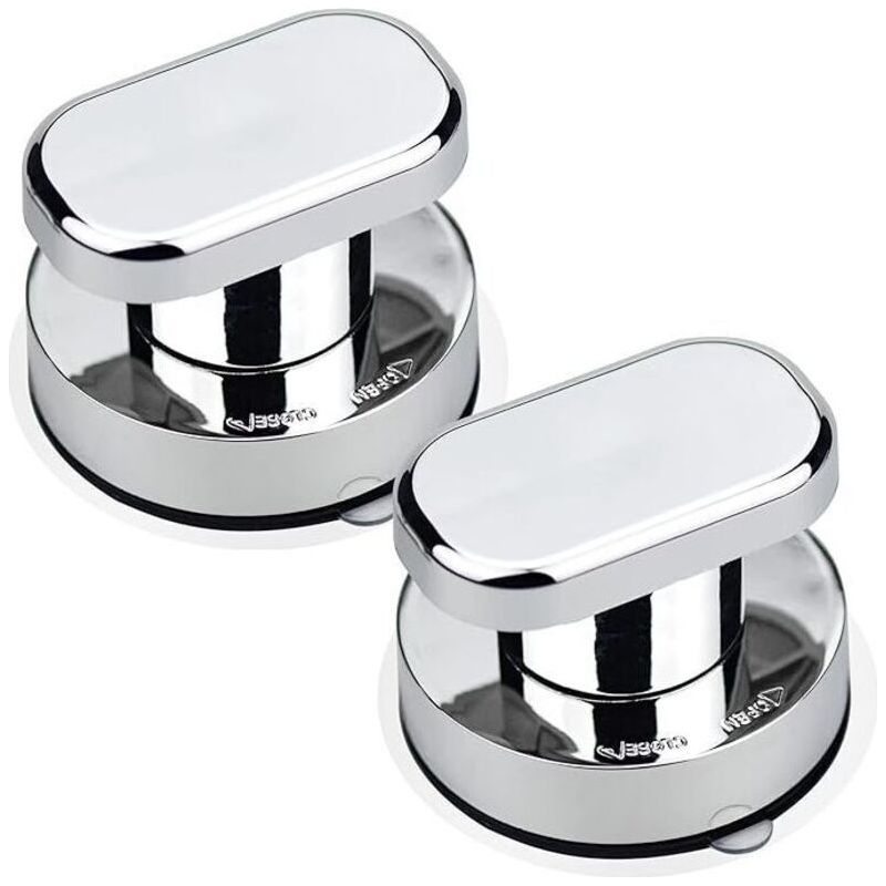 2 Stück Saugnapf-türgriffe, Saugnapf-erkerfenstergriffe, Starke Saugnapf-zuggriffe Für Badezimmerglas, Schrank-, Schubladentürgriffe (silber)