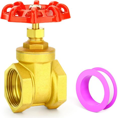 Stück 1-1/4 Zoll Messing-industrie-absperrschieber, Robustes Drehschieberventil Mit Innengewinde X Innengewinde, Mit Radgriff, Für Wasser, Öl Und Gas