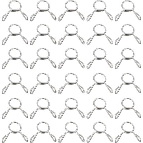 Drahtfederklemmen, 32 Stück Für 5,8–6,2 Mm Außendurchmesser, 5 Mm Innendurchmesser, Edelstahl 304, Federclip Für Kraftstoffleitungen, Schläuche, Silikonschläuche, Wasserrohre, Silber