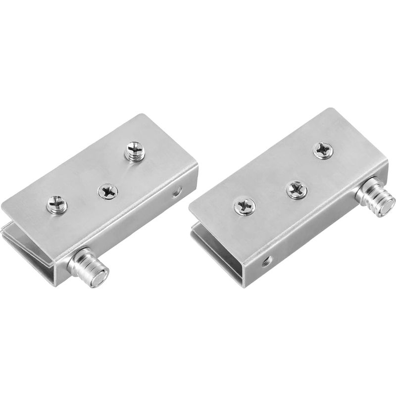 Drehgelenk Für Glastüren (für 8–10 Mm Dicke), 2 Stück, Verstellbare Glasklemmen Aus Edelstahl – Für Möbelreparaturen, Schlafzimmer, Silber