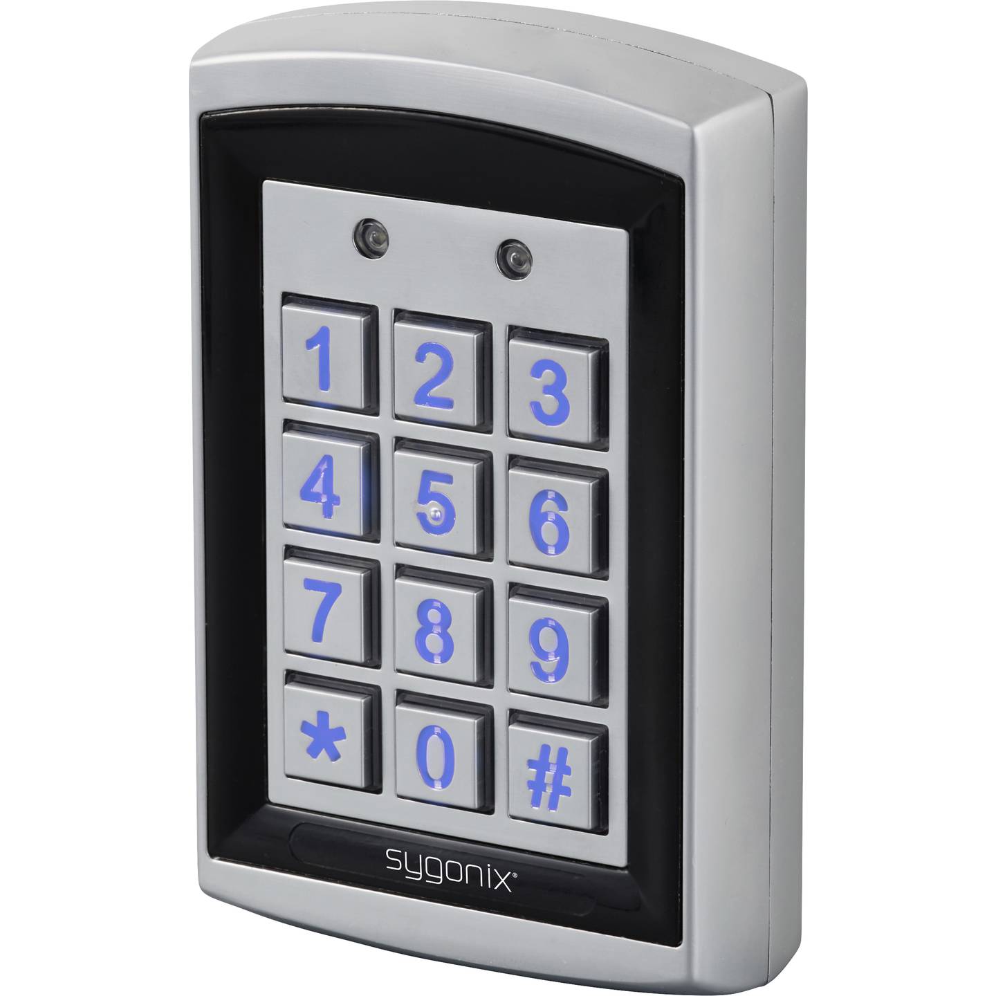 [gebraucht] B-ware Sygonix Code-tastatur Rfid Oberflächenmontage Ip66 Beleuchtet 12v 24v Silber