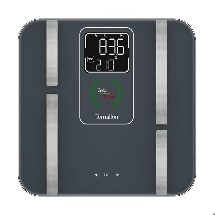 Elektronische Personenwaage - Terraillon - Color Coach Fit - Körperfettwaage - Bluetooth Myhealth - 180 Kg