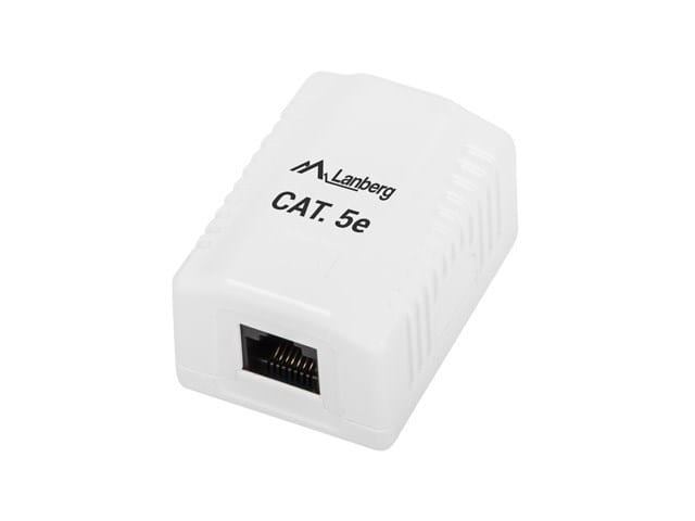 Lanberg Aufputz RJ-45 Cat5e Buchse Weiß - OU5-0001-W