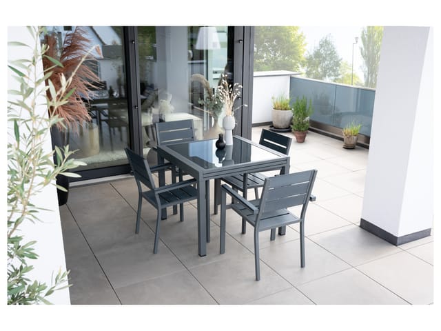 Gartentisch ausziehbar verano - 180/90 x 90 cm Lounge Gartenmöbel Gartenmöbel Kunststoff - Home Deluxe