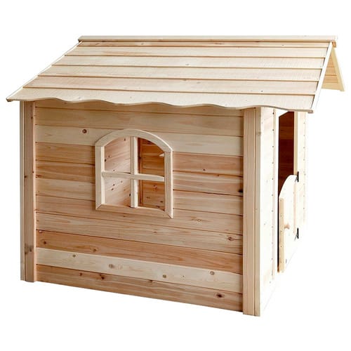 Home Deluxe - Spielhaus der grosse palast - 106 x 111 cm Farbe: Natur, Ausstattung: Ohne Bank Spielhaus Kinderspielhaus Gartenhaus Kinderhaus