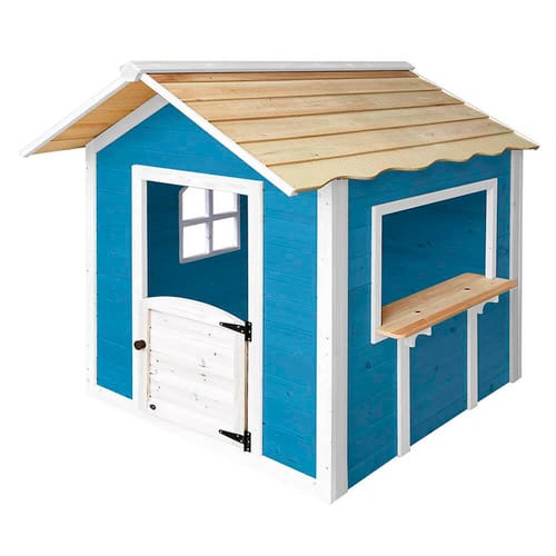 Home Deluxe - Spielhaus der grosse palast - 106 x 111 cm Farbe: Blau, Ausstattung: Ohne Bank Spielhaus Kinderspielhaus Gartenhaus Kinderhaus