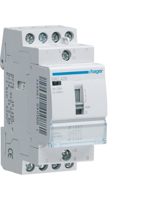 Schütz 4NA 230V Handschalter ERC425 - Hager