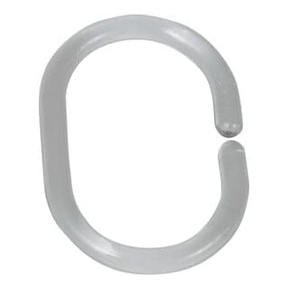 Duschvorhang-Ringe transparent, 12-er Set