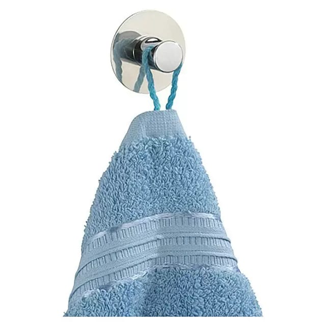 Wenko - Wand Haken Savona Rundhaken Handtuch Halter Aufhänger Bad Gäste wc Küchen - silber glänzend