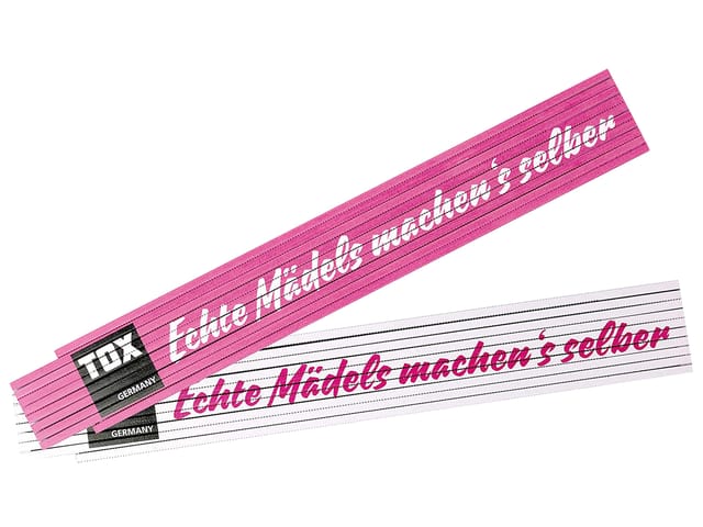TOX Meterstab, Aufdruck: Echte Mädels machen's selber, 2 m