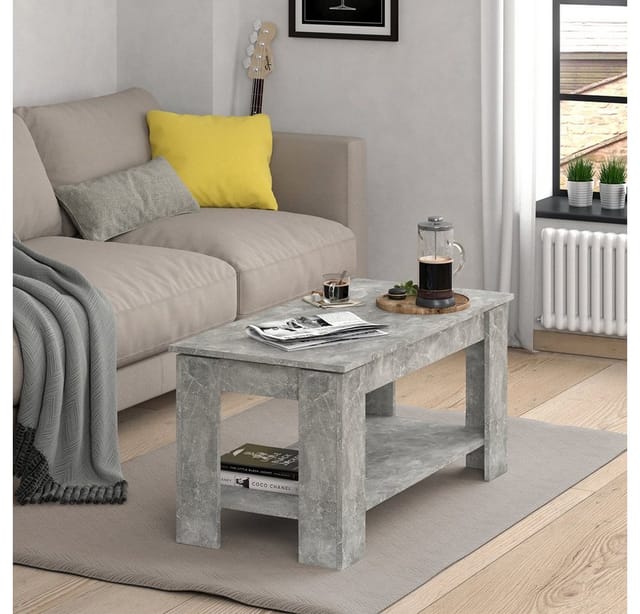 Vicco - Couchtisch Lorenz, Beton, 100 x 50 cm mit Liftfunktion
