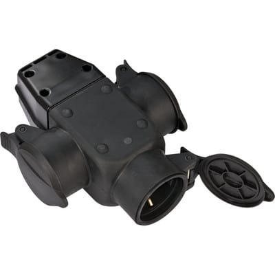 Brennenstuhl 1082120 3fach-Kupplung Gummi 230 V Schwarz IP44