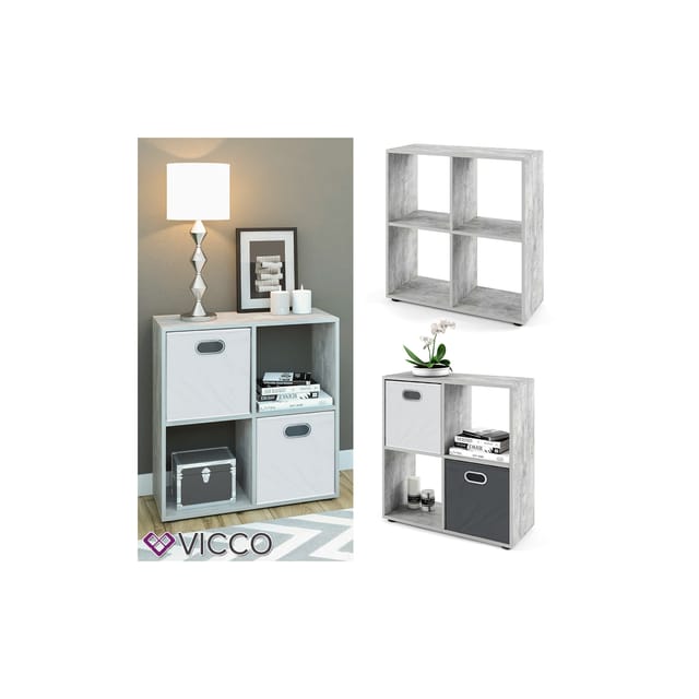 Vicco - Raumteiler Tetra, Beton, 72.6 x 72 cm