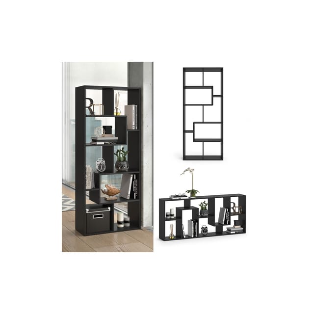 Raumteiler Noa, Schwarz, 160.6 x 67.2 cm, Vicco