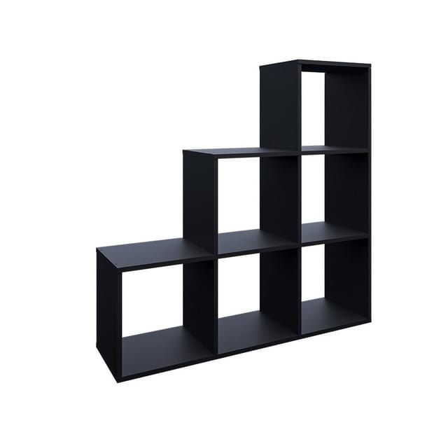Treppenregal , Schwarz, 105 x 107.5 cm, Vicco
